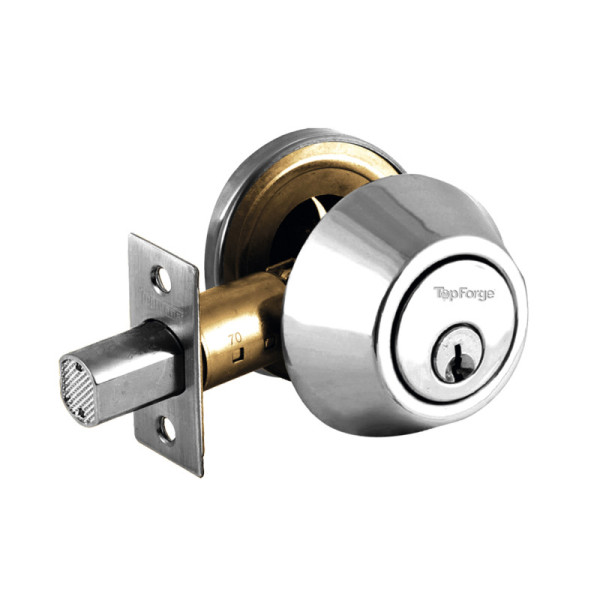 Cerradura De Seguridad Con Mariposa Topforge Cromo Mate (PF0076)