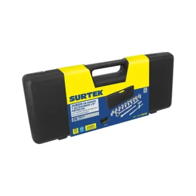 Juego 25 Copas Ratchet Y Extensión 1/2' Métrico Surtek