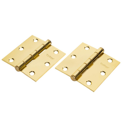 2 Bisagras Cuadradas 3'' X 3'' Topforge En Latón Brillante (PF0120) 2 Bisagras Cuadradas 3'' X 3'' Topforge En Latón Brillante (PF0120)