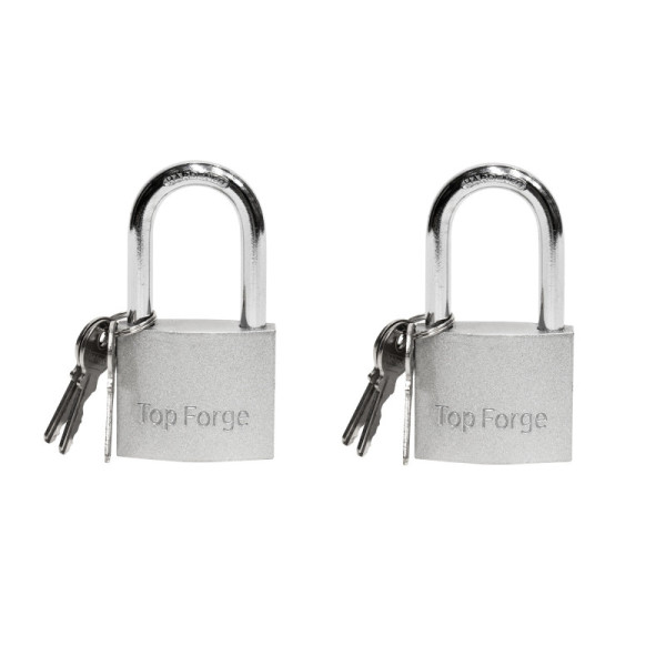 Set 2 Candados Largos De Hierro 50 Mm Topforge Con 3 Llaves (PF0149)