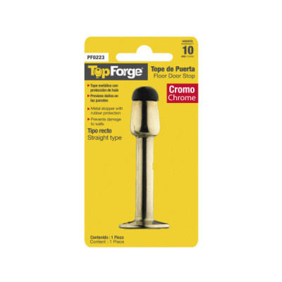 Tope Para Puerta Tipo Aguja Topforge Acabado Cromado (PF0223)