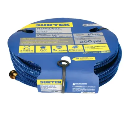 Manguera De Jardín 25 M X 1/2' Spider Surtek Con Conectores
