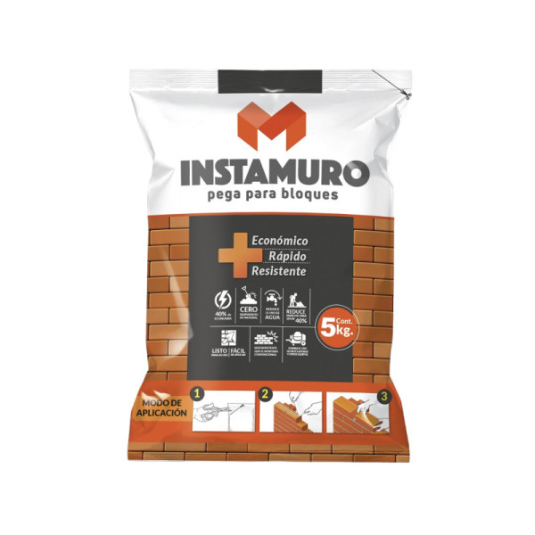 Pegante Industrial Tipo Cemento 5 Kg Instamuro Para Bloque (INSTAMURO)