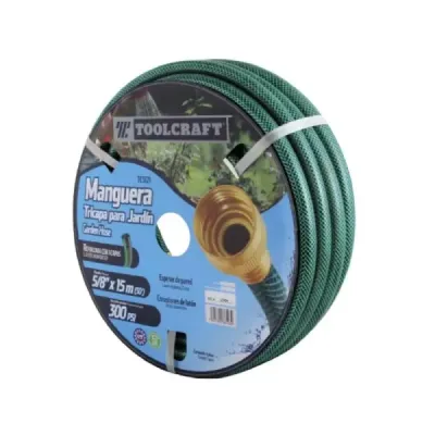 Manguera Para Jardín 25 Metros Toolcraft De 5/8' Y 3 Capas
