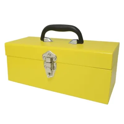 Caja Herramientas Metálica 36 Cm Amarilla Surtek Sin Charola