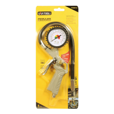Pistola Aire Inflar Manómetro 100 Psi 1/4'' Npt Uyustools (PSR01U)