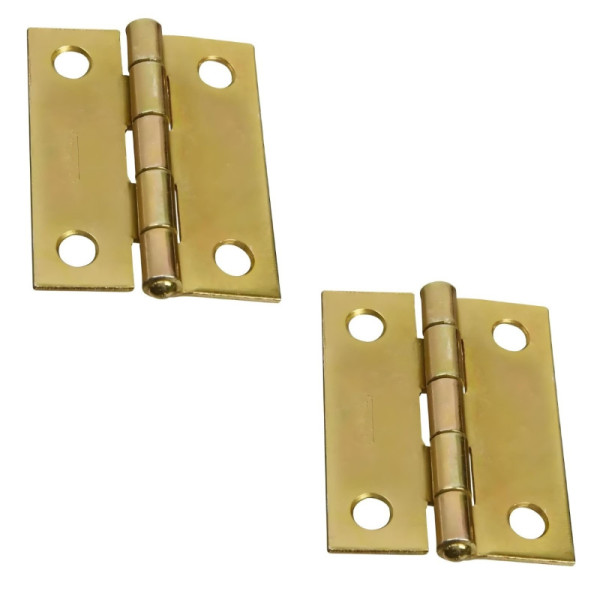 Bisagra Doble 1'' Latón Brillante Ferrawyy X 24 Unidades (BID001)