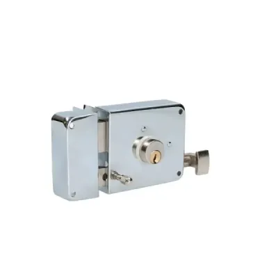 Cerradura De Sobreponer Derecha Cromo Satinado Lock Caja