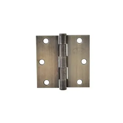 Bisagra Cuadrada 3' X 3' Latón Antiguo Lock 6 Orificios