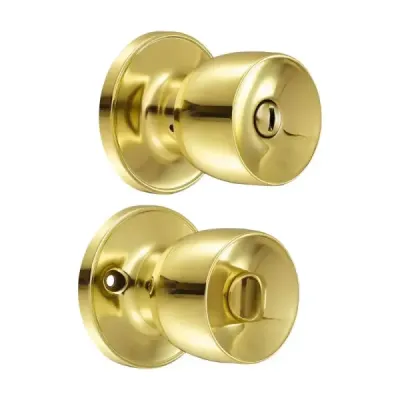 Cerradura Media Copa Para Baño Latón Brillante Prolok