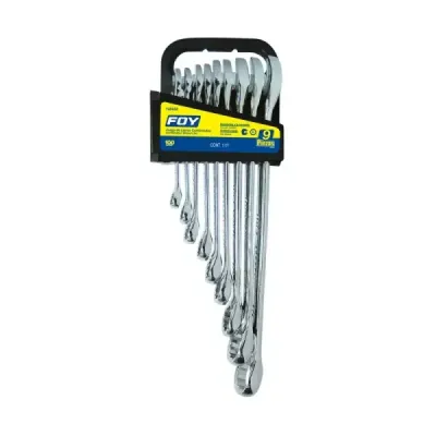 Juego 9 Llaves Mixtas Con Ratchet 3/8' A 7/8' Foy