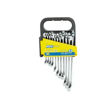 Juego 11 Llaves Mixtas Con Ratchet 6 Mm A 16 Mm Foy