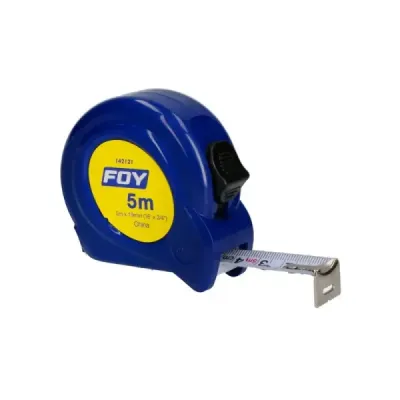 Flexómetro Cuerpo Plástico Abs 5 M X 3/4' Foy Color Azul