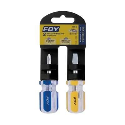 Juego De 2 Mini Destornilladores Tatamaco Foy Mango Pvc