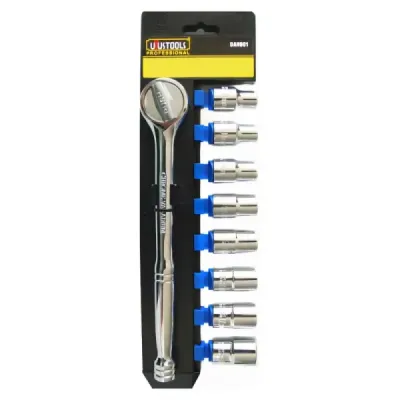 Juego Copas Dados Ratchet 1/2' Uyustools 9 Piezas Estuche
