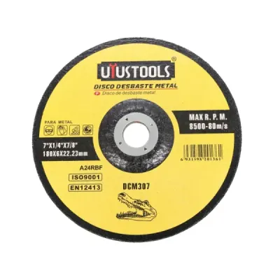 Disco Desbaste Metal 7' Deprimido 8500 Rpm Uyustools
