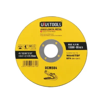 Disco Corte Metal Y Acero Inoxidable 4.1/2' Uyustools
