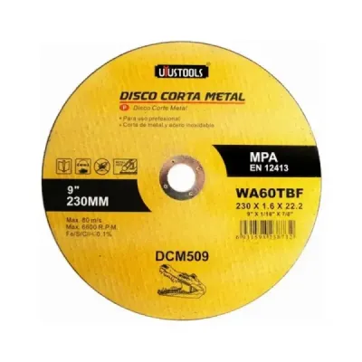 Disco Corte Metal Y Acero Inoxidable 9' 10220 Rpm Uyustools