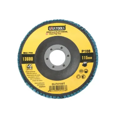 Disco Lija Flap Para Metal P100 115 Mm 13600 Rpm Uyustools