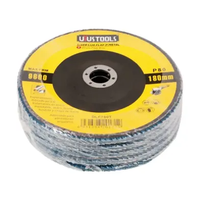 Disco Lija Flap Para Metal P80 180 Mm 9600 Rpm Uyustools