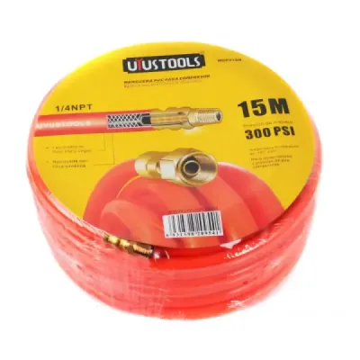Manguera Compresor 15 M X 1/4' Uyustools Pvc Acoples 20 Bar
