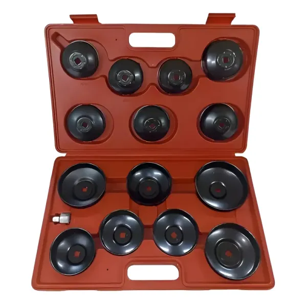 Juego 15 Copas Saca Filtros De Aceite Ferrawyy Con Estuche (YY0901)