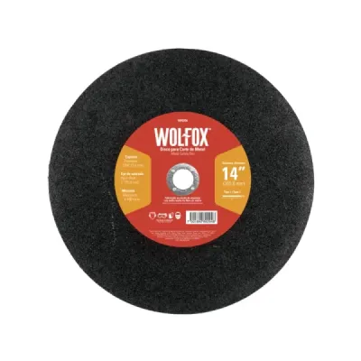Disco Para Corte De Metal 14' Wolfox Con Eje De 1'