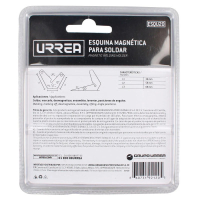 Esquina Magnética Para Soldar Multiángulo 20lb (9.1kg) Urrea (ESQU20)