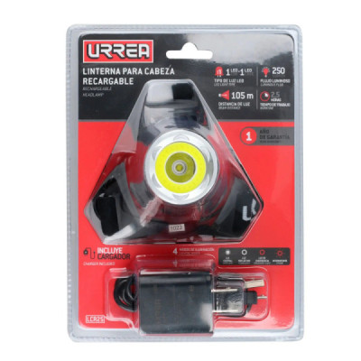 Linterna Recargable Minero 250 Lm 6500 K Industrial Urrea (LCR25)