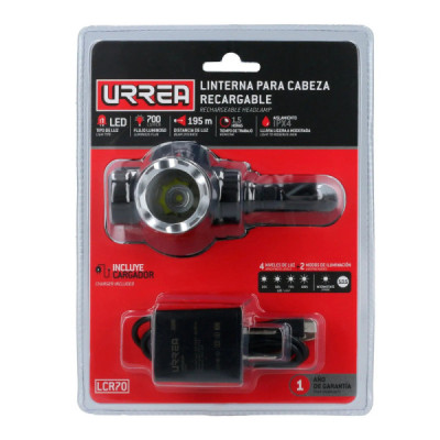 Linterna Recargable Minero 700 Lm 6500 K Industrial Urrea (LCR70)