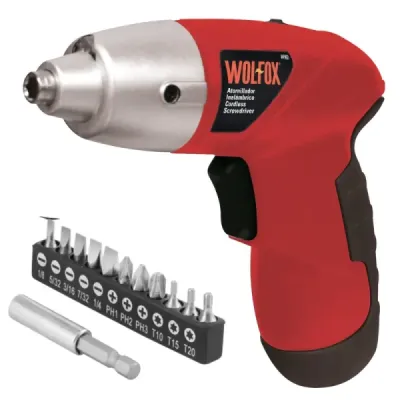 Atornillador Inalámbrico 1/4' Wolfox Puntas Incluidas