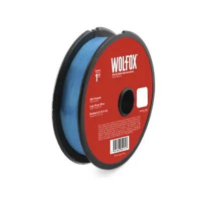 Hilo De Nylon Para Pesca De 0.35 Mm Wolfox Color Azul