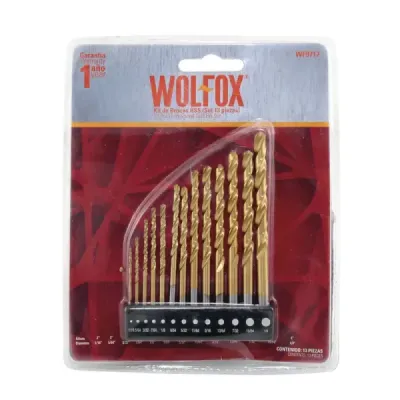 Juego De 13 Brocas Acero Rápido Hss Wolfox 1/16