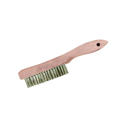 Cepillo De Alambre Antichispa 25 Cm Urrea Con Mango Madera (UH1886)