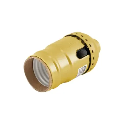 Portalámpara Roseta Socket Interruptor Fulgore Color Dorado