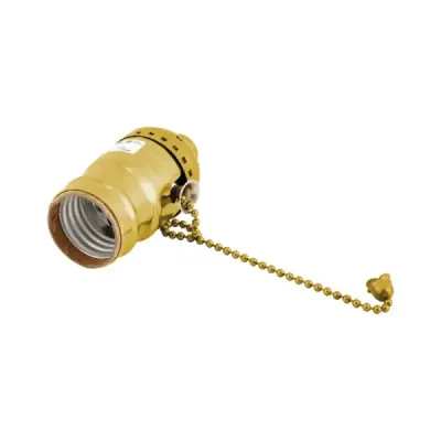 Portalampara Roseta Socket Con Cadena Fulgore Color Dorado