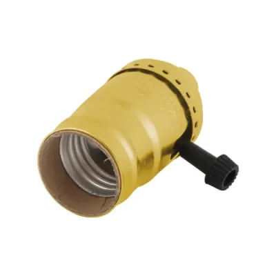 Portalámpara Roseta Socket Con Llave Fulgore Color Dorado