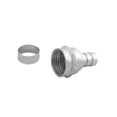 Set 100 Plug Tipo Campana Fulgore Para Cable Coaxial Rg59