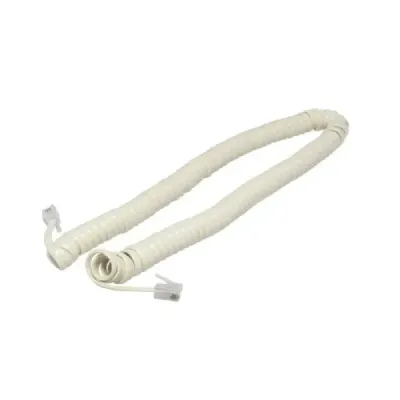 Cable Para Teléfono De 4.5 M Fulgore Marfil En Espiral