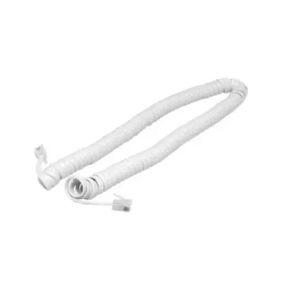 Cable Para Teléfono De 4.5 M Fulgore Blanco En Espiral