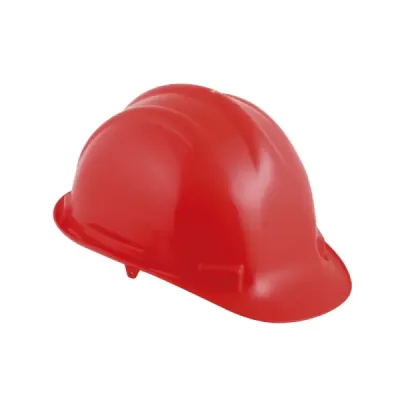 Casco De Seguridad Rojo Toolcraft Con Correa Ajustable