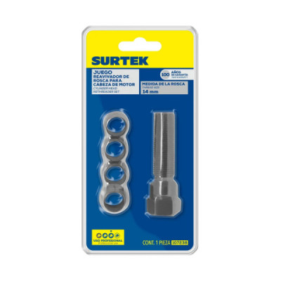 Juego Reavivador De Roscas Para Bujías M14 X 1.25 Mm Surtek (107238)