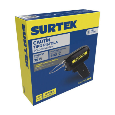 Cautín Tipo Pistola 230 W 6800°c Surtek Con Punta Repuesto (112554)