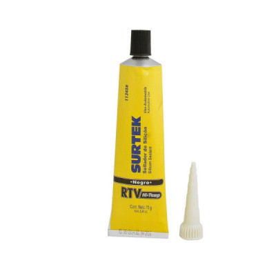 Silicona Alta Temperatura 70 G 344°c Surtek Color Negro (113458)