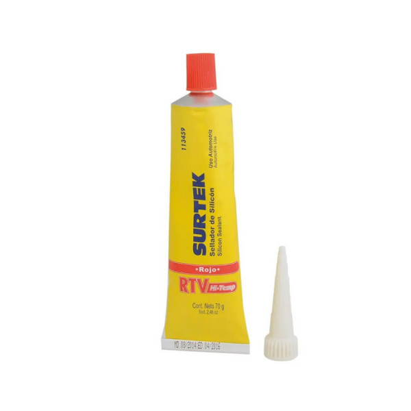 Silicona Alta Temperatura 70 G 344°c Surtek Color Rojo (113459)