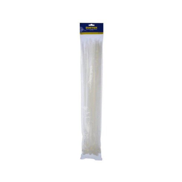 Set 50 Amarres Plásticos Blancos 500 Mm X 7.8 Mm Surtek (114229)