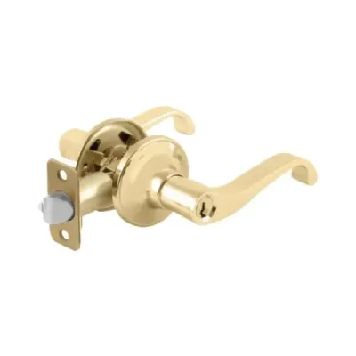 Chapa Para Baño De Manija Curva Topforge Latón Brillante