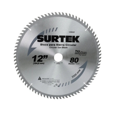 Disco Sierra Madera 7.1/4'' Centro 5/8'' Surtek 60 Dientes (120603)