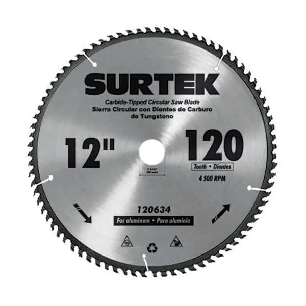 Disco Sierra Aluminio 10'' Centro 1.3/16'' Y 2 Bujes Surtek (120625)