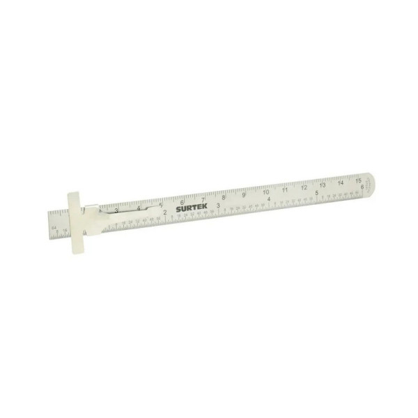 Regla De Acero Inoxidable 6'' Surtek Tabla De Equivalencias (122210)